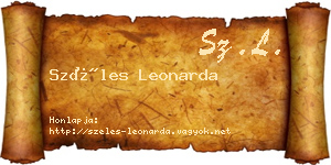 Széles Leonarda névjegykártya